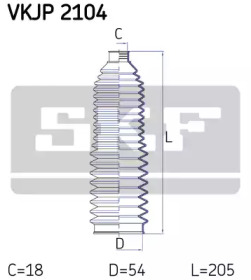 Комплект пыльника SKF VKJP 2104